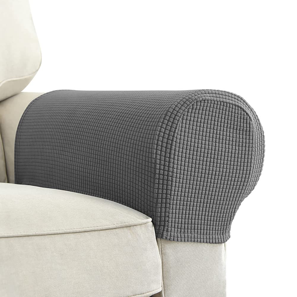 Premium Polyester Sofa Arm Cover, Scratch Resistant Protector Covers,Elastic Armrest Covers for Square/Curved/Sloping Couch Armrests, 2Pcs-image-38