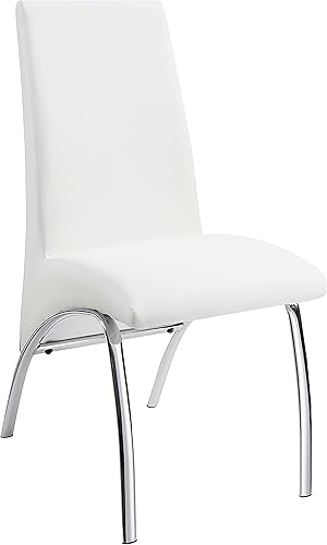 Miniatura 4 de Coaster Home Furnishings - Bishop - Sillas de comedor tapizadas en piel sintética - Estilo contemporáneo, asiento acolchado con cojín y patas de