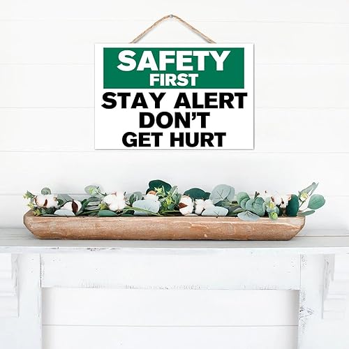 Miniatura 4 de Letrero rústico de madera de advertencia de 8 x 12 pulgadas, letrero de madera para colgar en la pared, decoración del hogar, placa de madera para