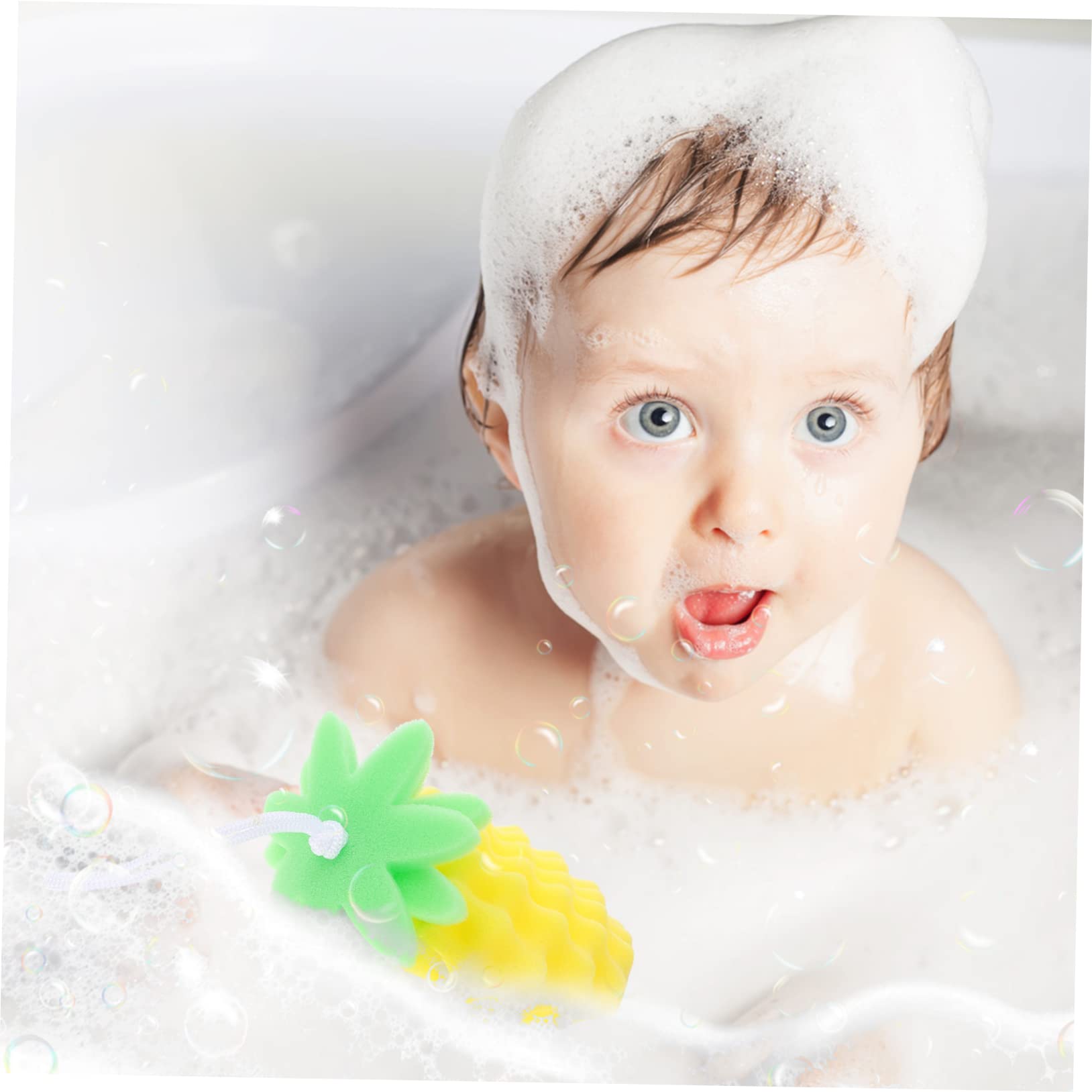 PLAFOPE Spugna Da Bagno Per Bambini Con Motivo Ananas Facile Da Pulire Scrub Per Il Corpo Per Bambini Piccoli Sicura Per