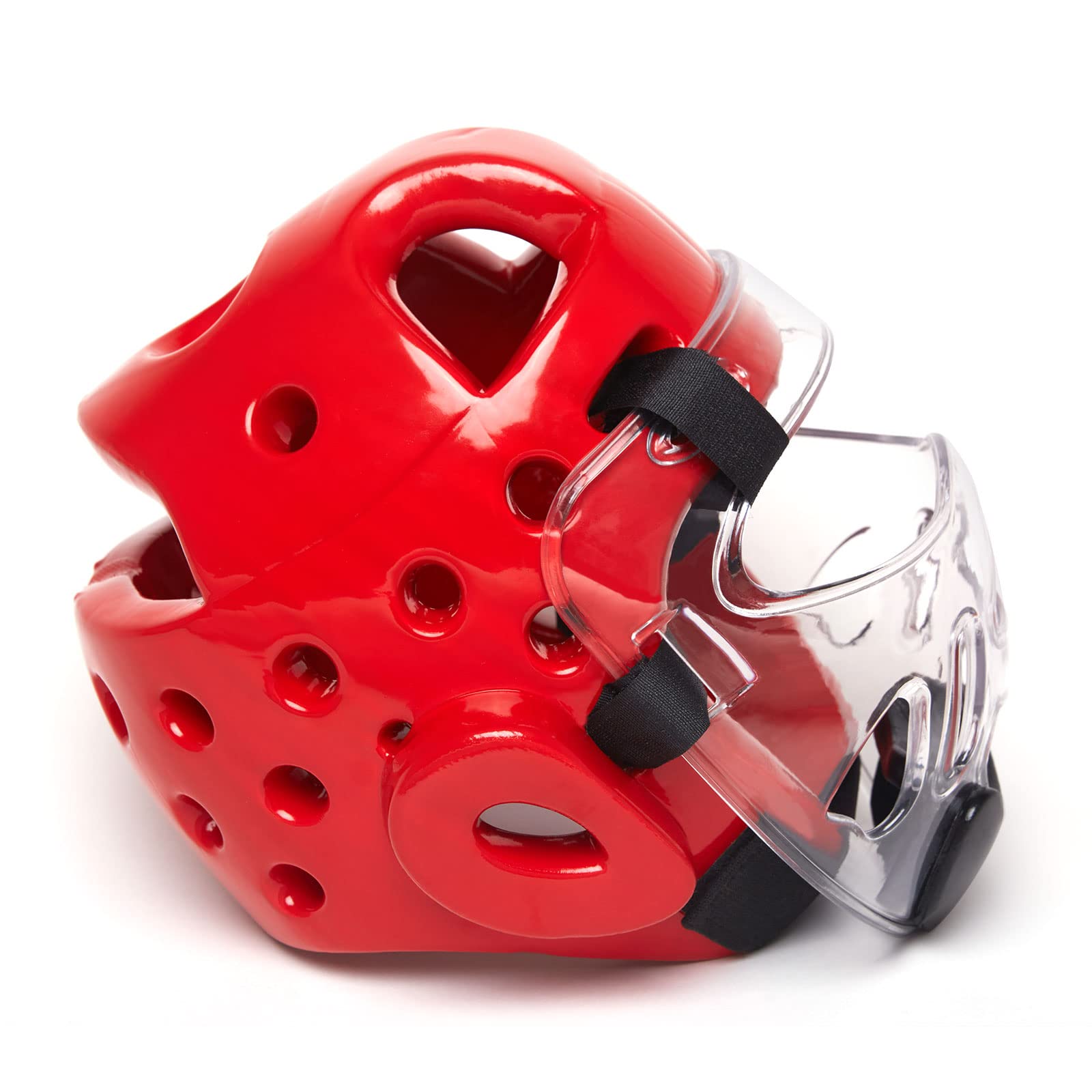 TuToing Kids Adults Karate Headgear with Face Shield, MMA Martial Arts Headgear Boxing Soft Helmet Taekwondo Sparring Head Gear