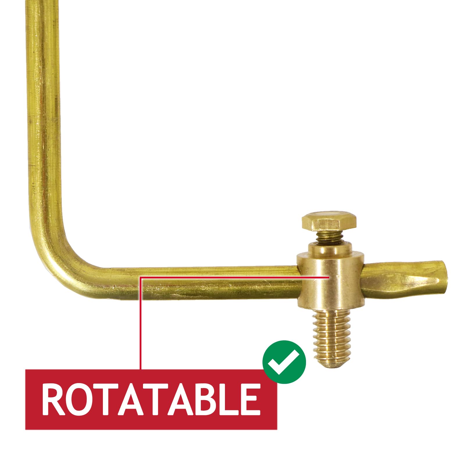 SPARES2GO 1/2" Ball Valve Part 2 Low Pressure Side Entry Toilet Cistern BS1212/2 Ballcock Float Arm, Brass - Image 3