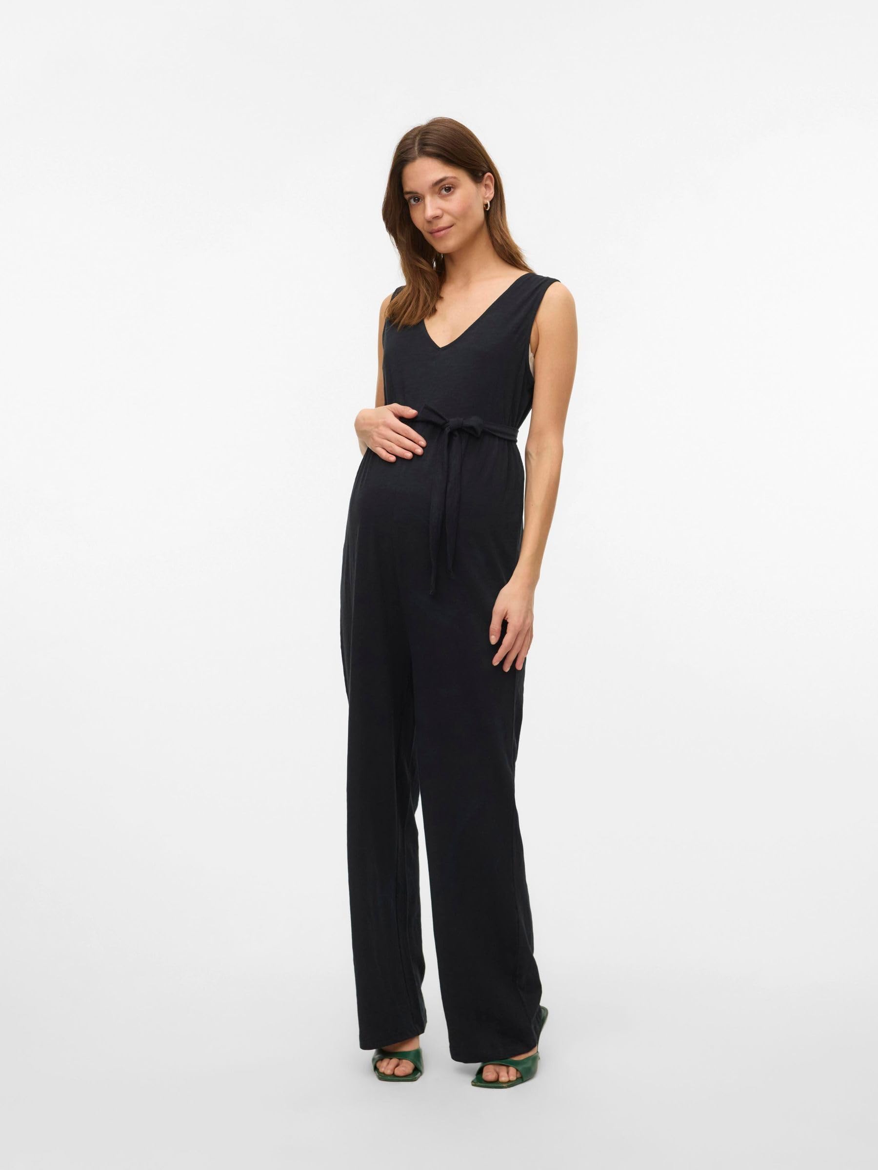 Mamalicious Mlivy Sl Jrs V-neck Jumpsuit Noos Mlivy Sl Jrs Noos - Tuta con scollo a V Donna (Pacco da 1)