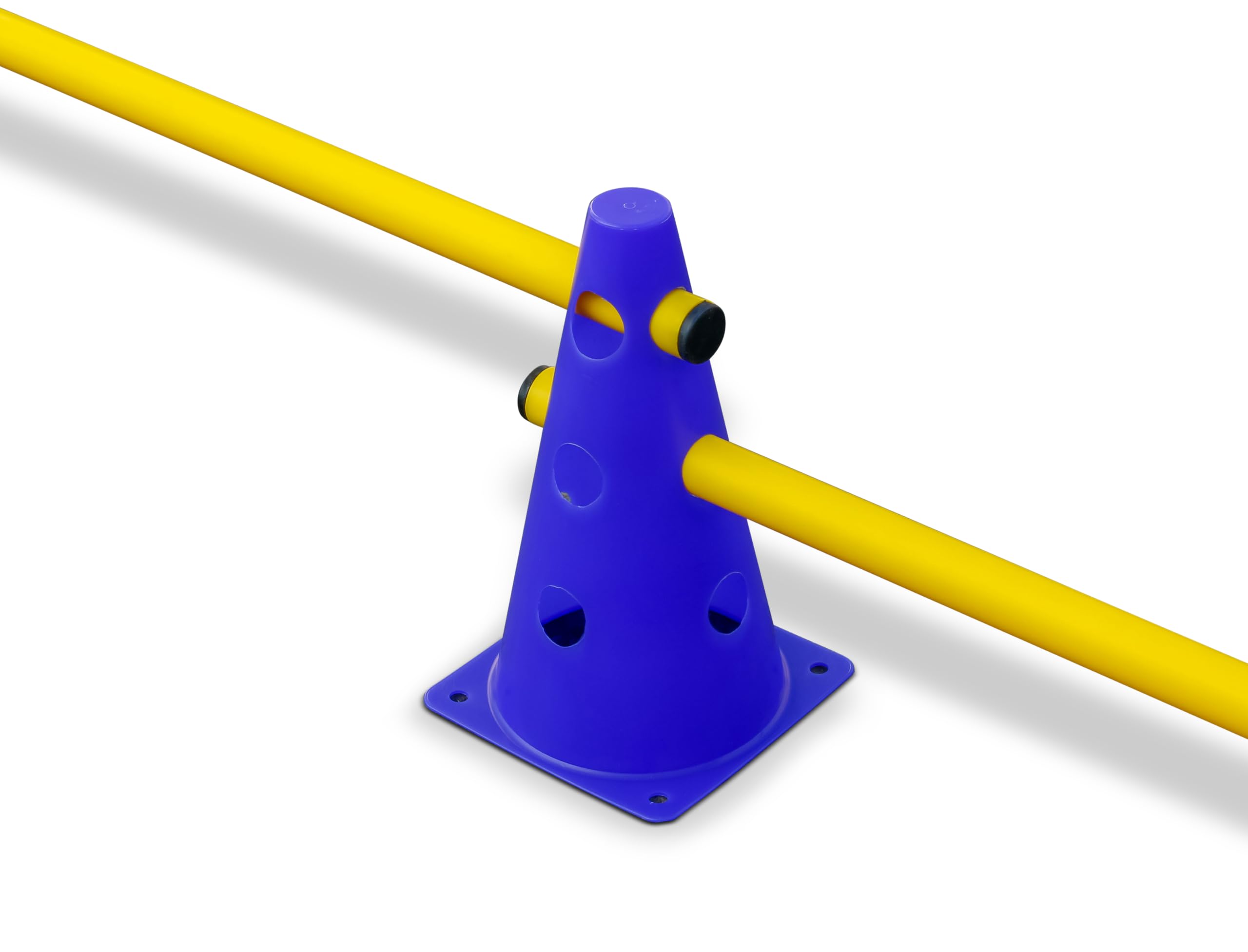 HAEST VINEX Juego de Vallas de Altura Regulable para Entrenamiento de Coordinación – Palos y Conos – Amarillo-Naranja