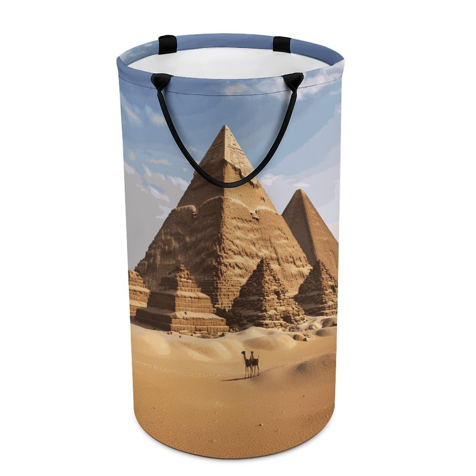 Grand panier à linge pliable pour jouets et linge de salle de bain déco pyramide