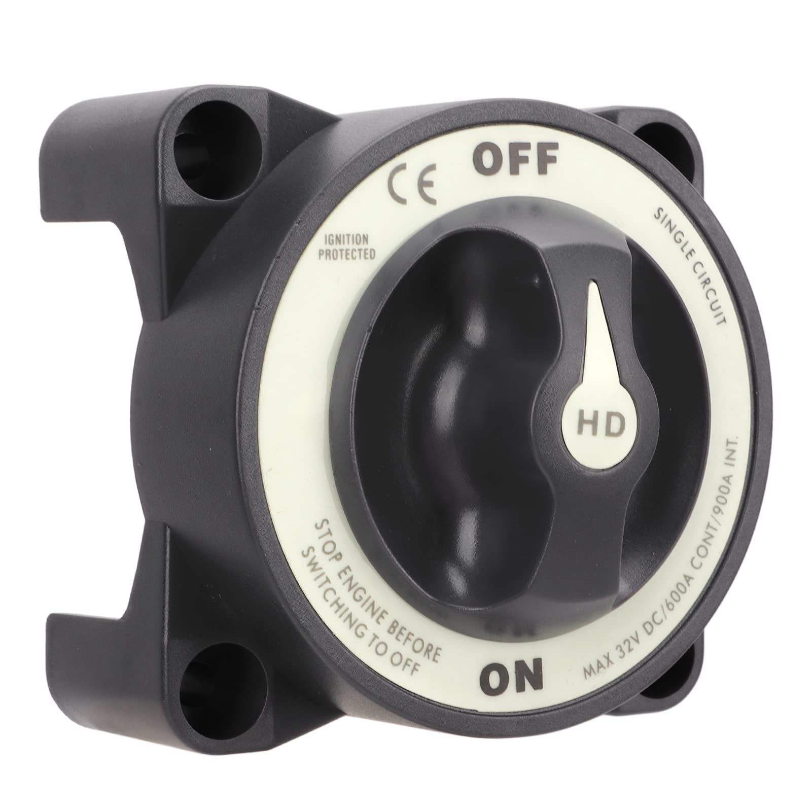 Interrupteur de batterie Marine Master 600 A 32 V Circuit unique ON OFF Interrupteur de coupure d'alimentation pour bateau RV Applicable pour ABS Marine Gris 1 paquet