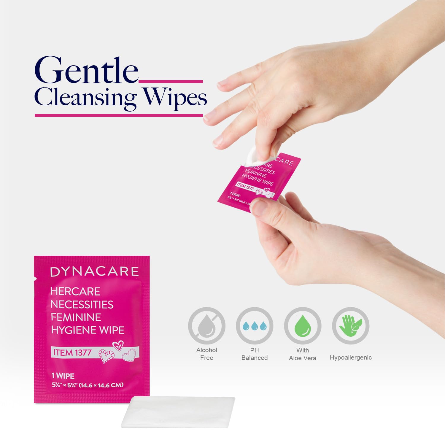 Dynarex HerCare Necessities Menstrual Kits - 50 Count Period Kits with 2 Tampons, 2 Maxi Pads, 2 Feminine Hygiene Wipes - Travel Essentials for Women & Teens