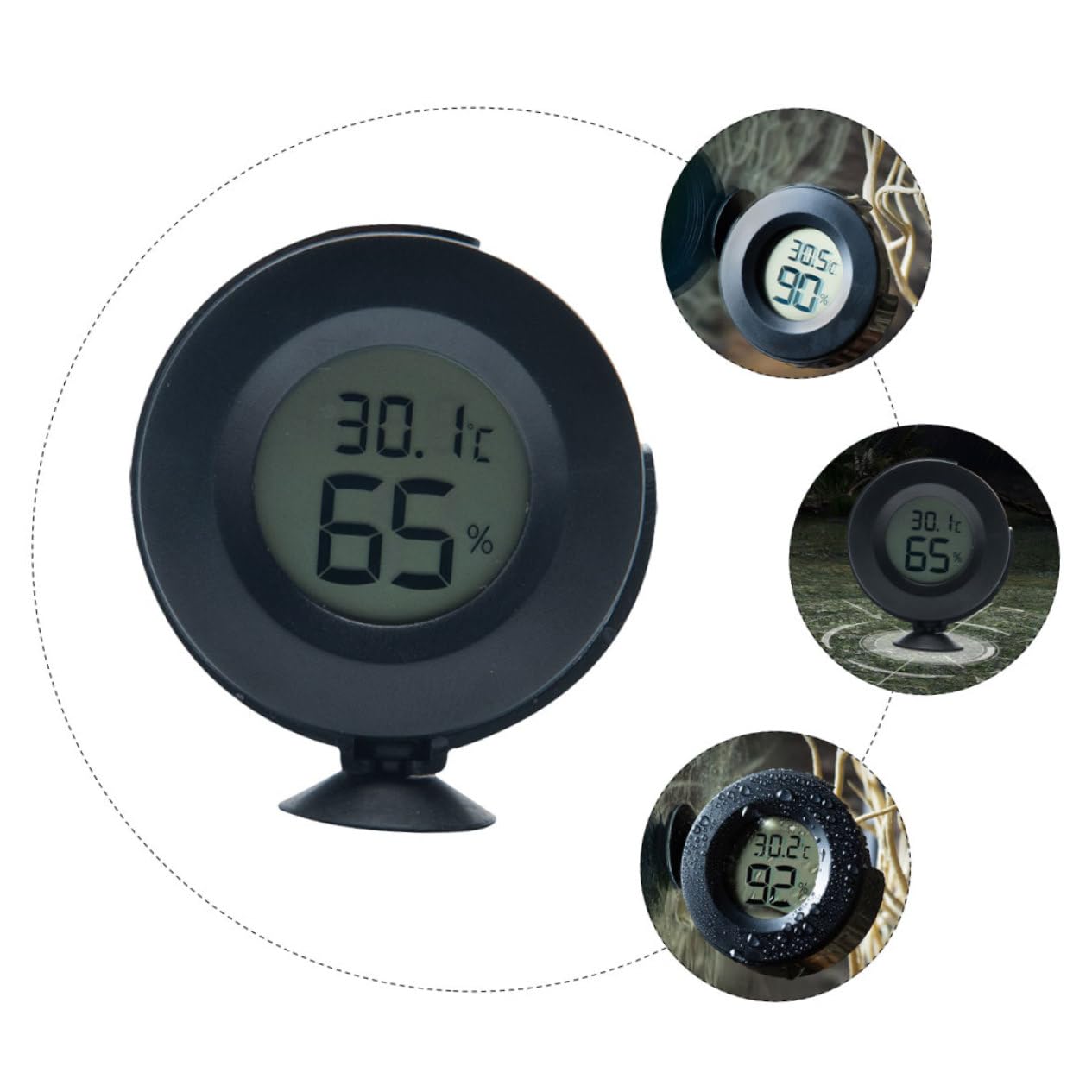 SUPVOX 3pezzi Termometro Igrometro per Rettili Display LCD Misuratore e umidità per Terrari Installazione Facile per Tartarughe Lucertole e Camaleonti