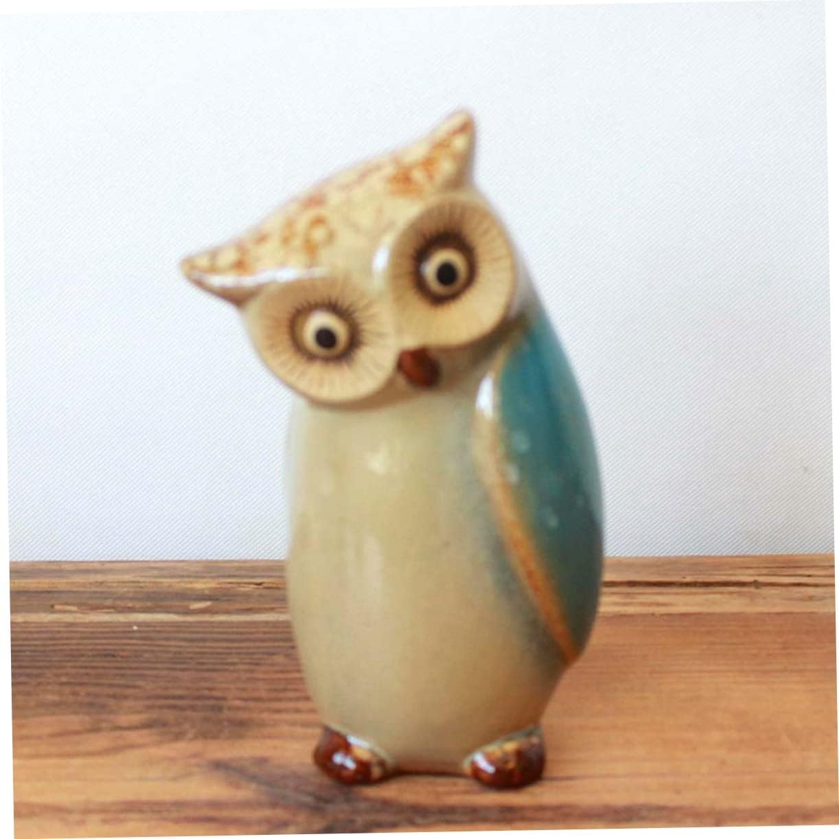3pcs Ceramic Owl Desk Decoration Cartoon Creative Home Ornament