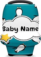 Vista 9 de Cubierta de cochecito de bebé para asiento de automóvil, cubierta de enfermería, bufanda de lactancia materna, suave y elástica, cubierta de toldo