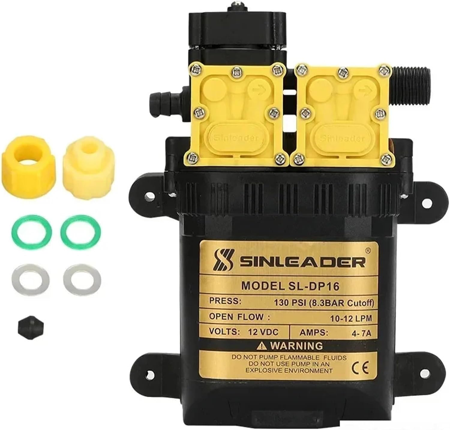 12V 220V 7A 130PSI 10L/min (Reflux Or AUTO) High Pressure Agricultural Electric Sprayer Pumps Dual-Core Power Water(12V,AUTO)