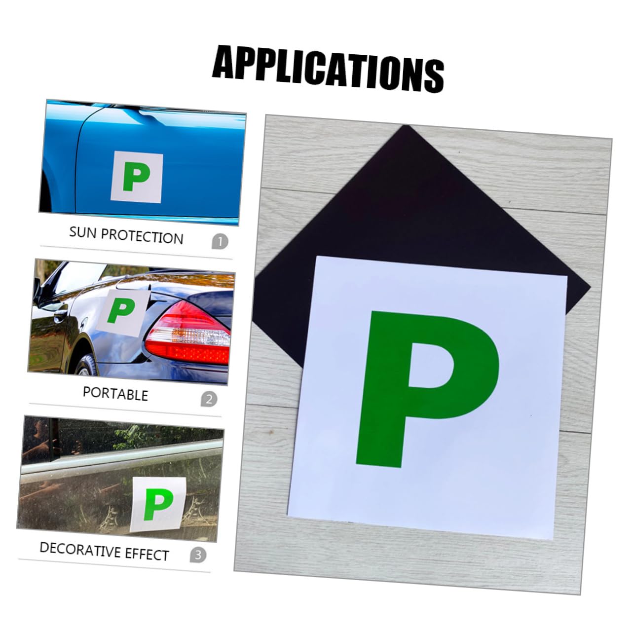 iplusmile Decorazioni Scuola Magnetiche per Auto Adesivi Impermeabili PVC e Gomma, Design Accattivante per Nuovi Guidatori in Confezione da 2 Pezzi
