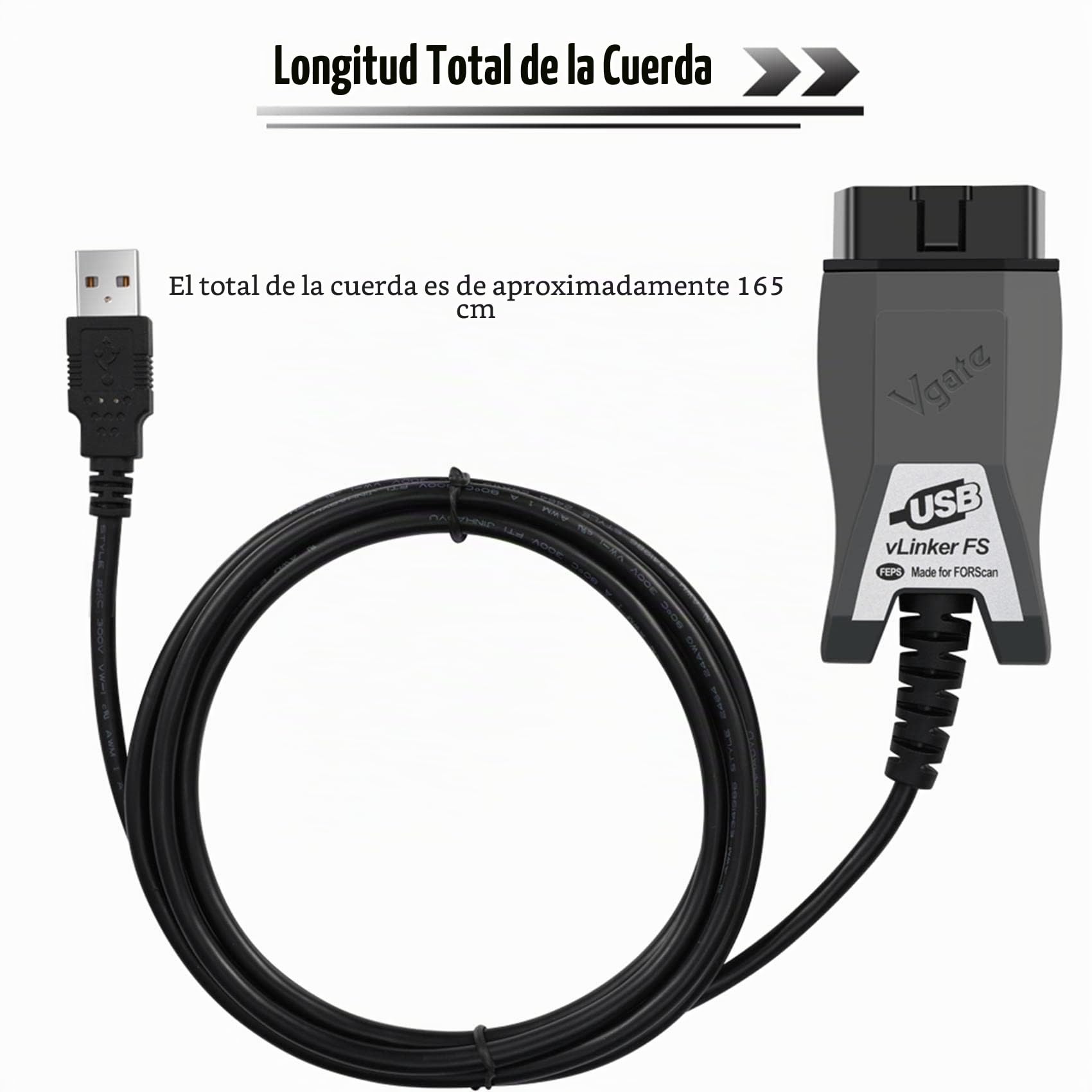 vLinker FS OBD2 USB Adaptador para FORScan HS/MS-CAN Cambio automático