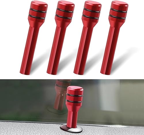 Miniatura 7 de 4 botones de bloqueo de puerta de modificación de automóvil, 1.9 x 0.4 pulgadas, impermeables, duraderas, de metal, para cerradura, pomo, pasador,