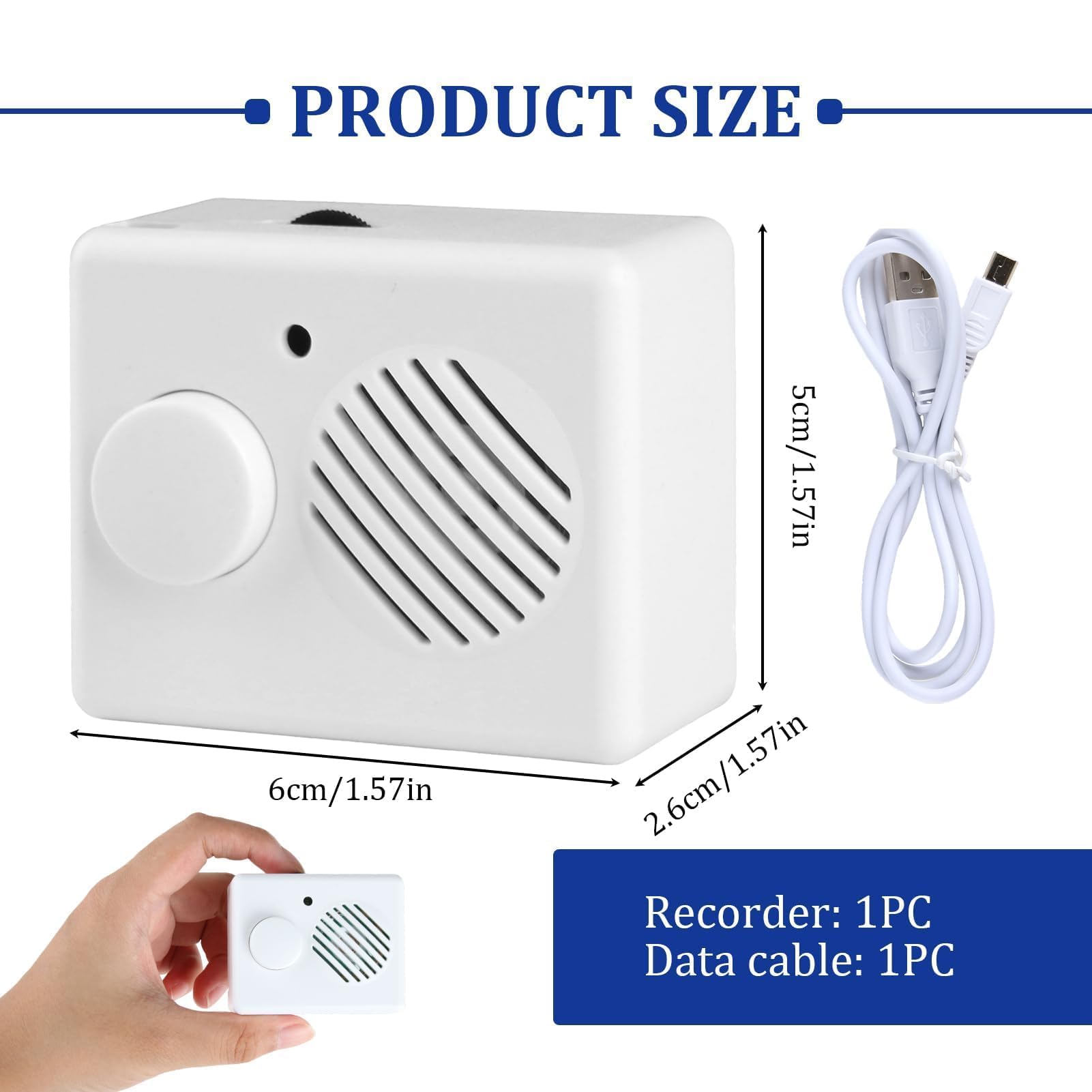 Registratore Vocale Per Peluche - 360 Secondi, Messaggio Personalizzato - Foto 12