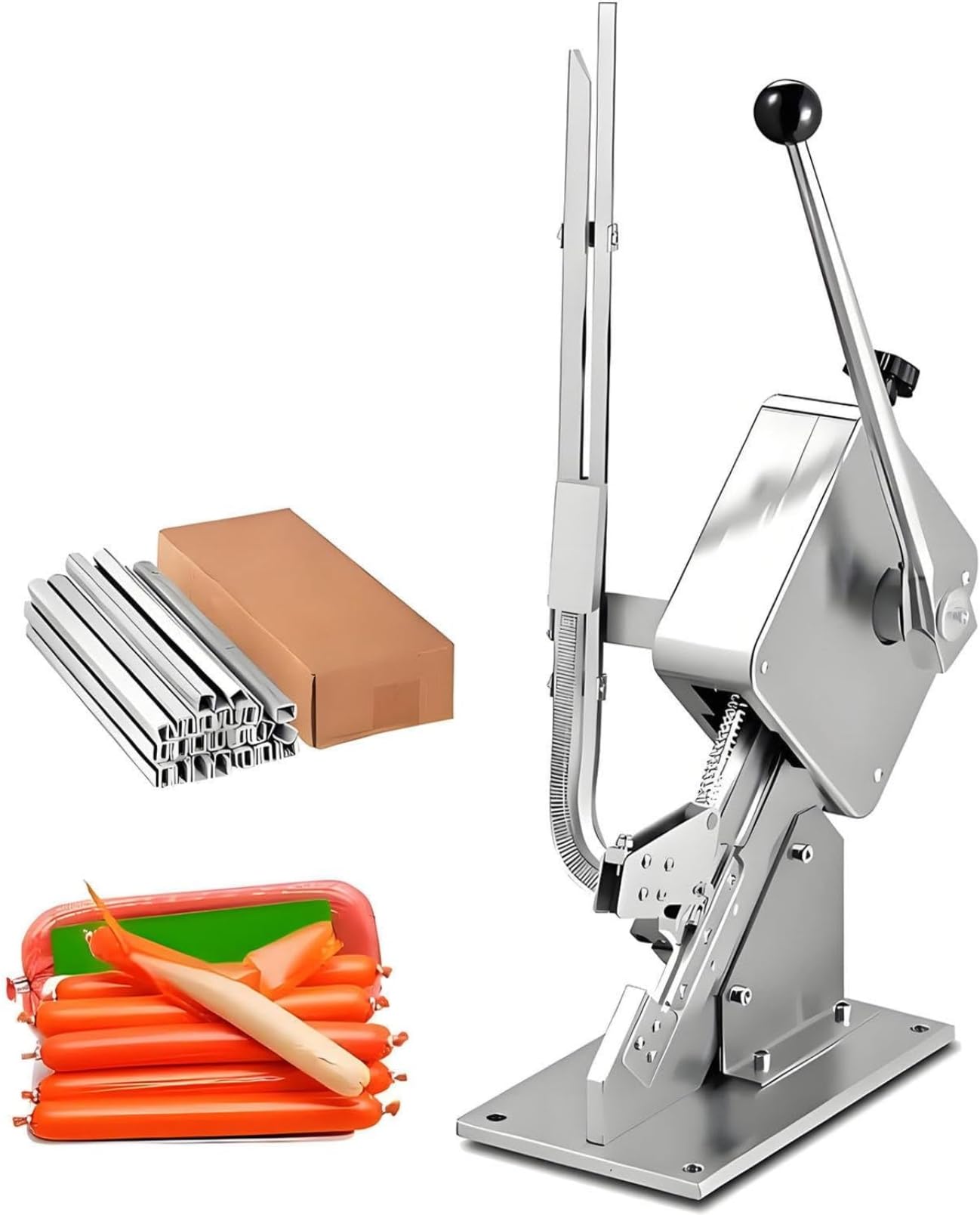 ASerZenith Manual U-Shape Sausage Clipper Clipping Machine For Supermarkets, Bakeries, Cafe Shops,Machine+U503Y