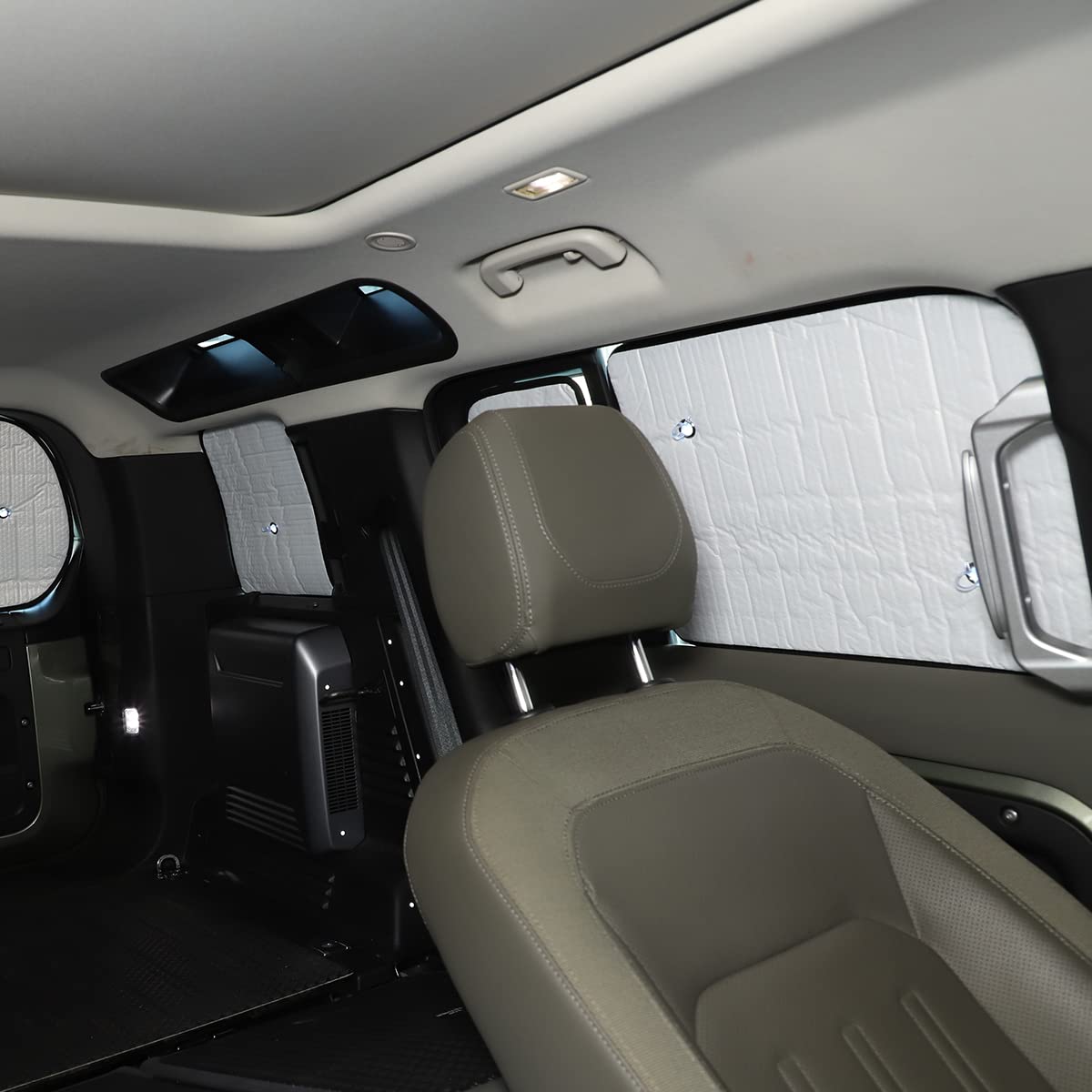 Protezione solare estiva per parabrezza auto adatto per LR Defender 110 2020 2021 2022,10 pezzi protezione solare per auto parabrezza interno,Auto pieghevole parasole per auto per accessori Defender