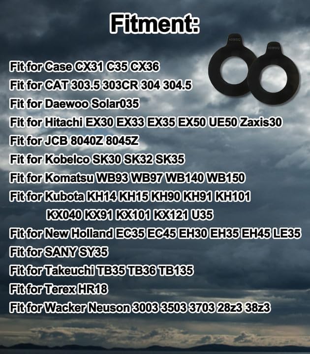 Miniatura 6 de Kit de pasador de cubo de 1.575 pulgadas para excavadora Cat Kubota Komatsu Takeuchi de 0.079 pulgadas de grosor y cuñas de pasador de cubo de