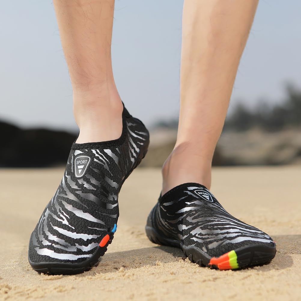 Wasserschuhe für Damen Herren, Barfuß Schnelltrocknende Aqua Sneaker für Trailrunning, Schwimmen, Tauchen, Surfen, Pool, Strandlauf, Yoga