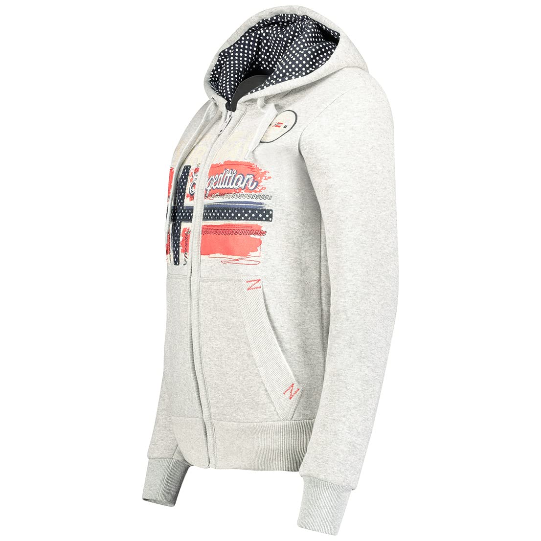 Geographical Norway Farlotte Lady - Sudaderas Mujer con Capucha Y Bolsillos - Sudadera Manga Larga Chaqueta Caliente - Cremallera Jersey Mujeres Primavera Verano Otoño Invierno