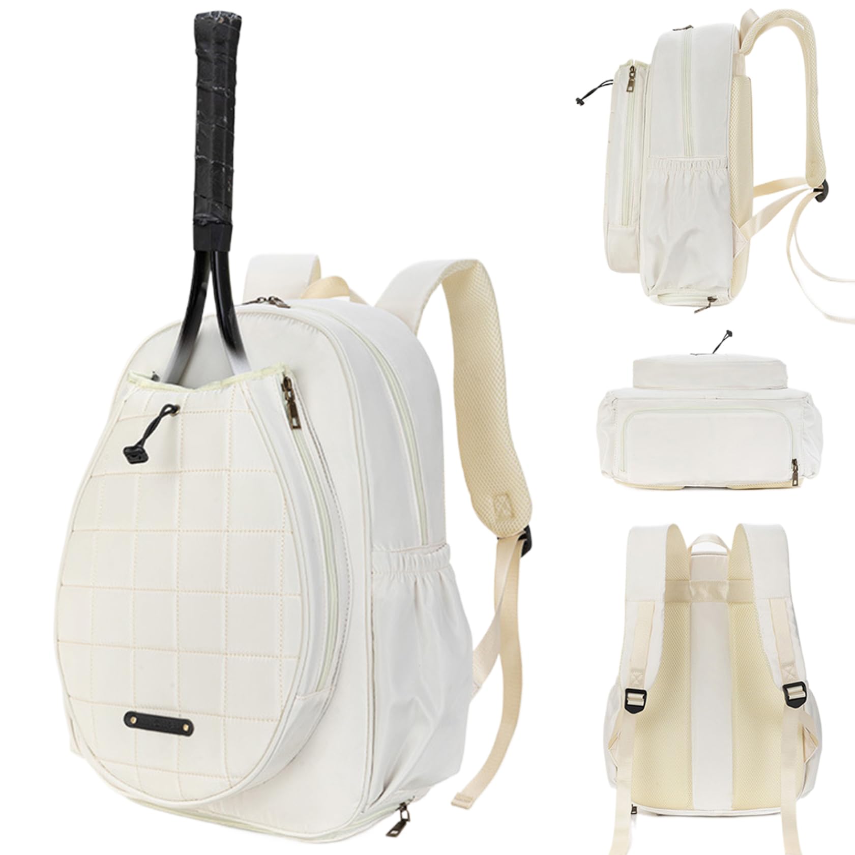 Bolsa de bádminton y tenis con correa ajustable y múltiples bolsillos útiles 8
