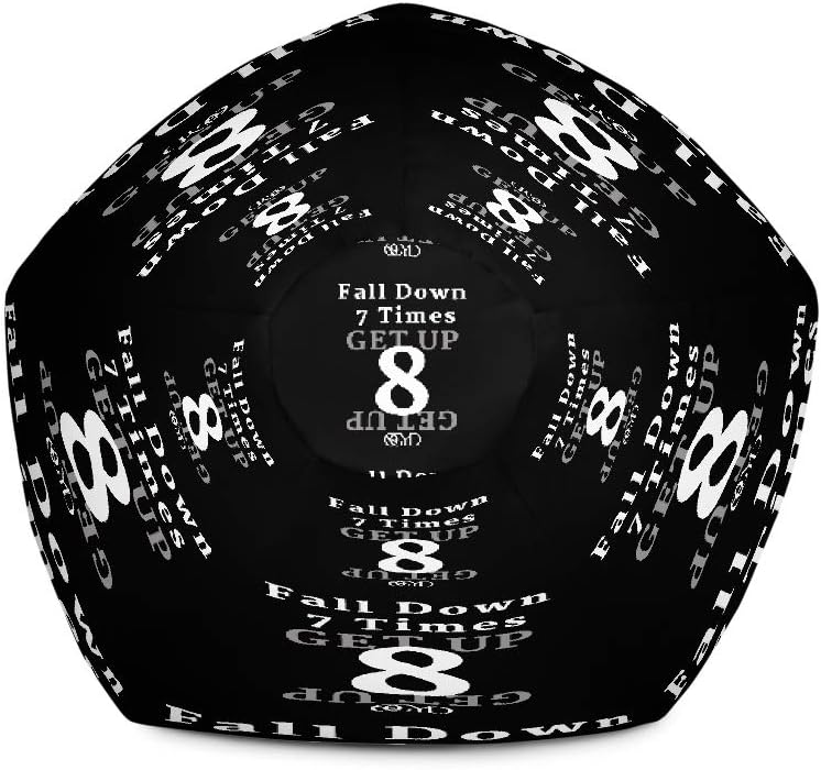 Bean Bag Chair Gaming Computer Seat Inspirational Sack Foam-Sofa w/Filling Floor Pillow - The-Geek-Seat for Men Women Kids Boys Girls mom dad Kids Room Adults