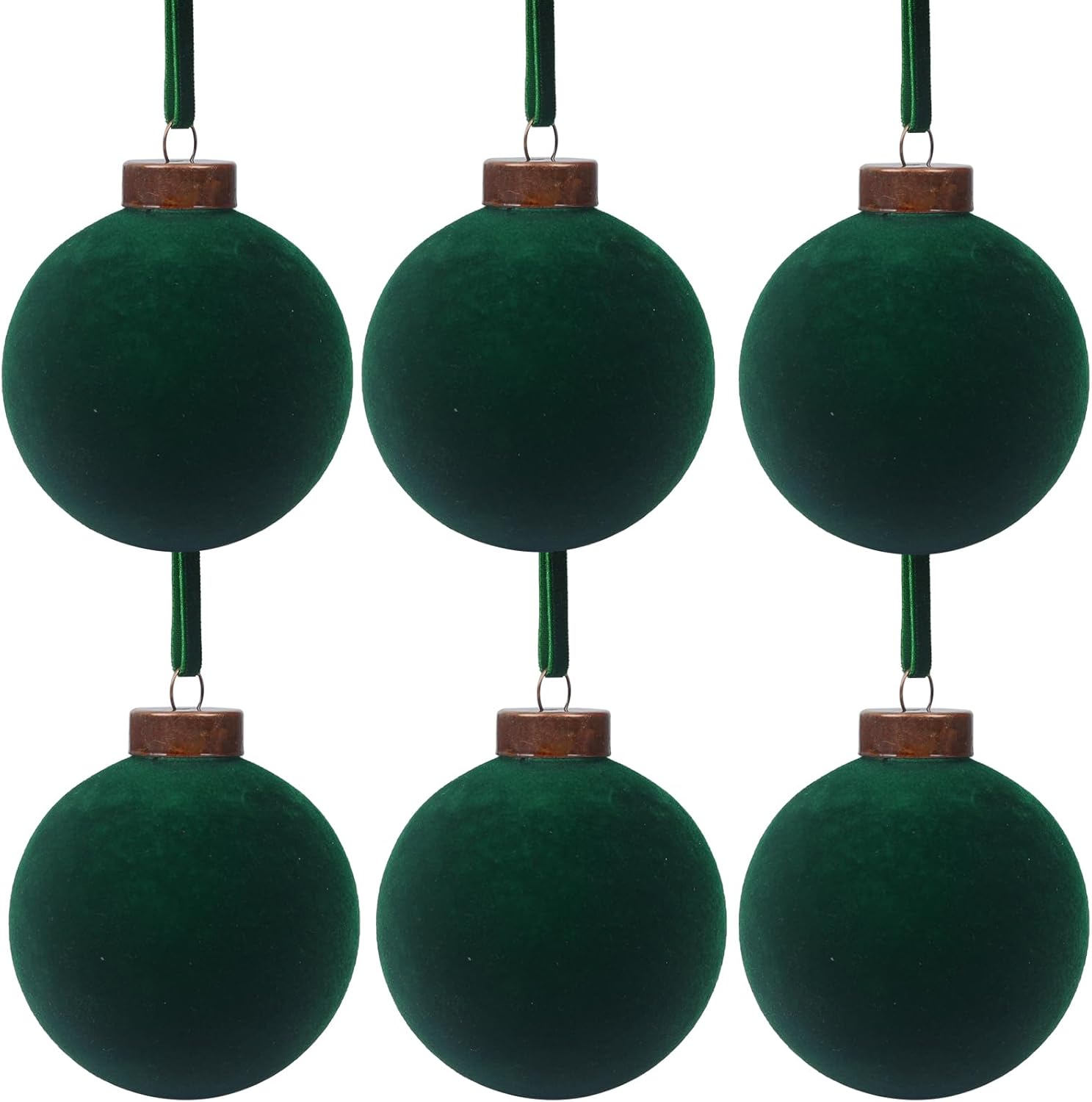 6 Pcs Velvet Christmas Balls Bulk Shatterproof Plastic Christmas Tree Decorations for Decorative Hanging Baubles (6, Blackish Green, 3.94Inch) 6 Pcs Velvet Christmas Balls Bulk Shatterproof Plastic Christmas Tree Decorations for Decorative Hanging Baubles (6, Blackish Green, 3.94Inch)