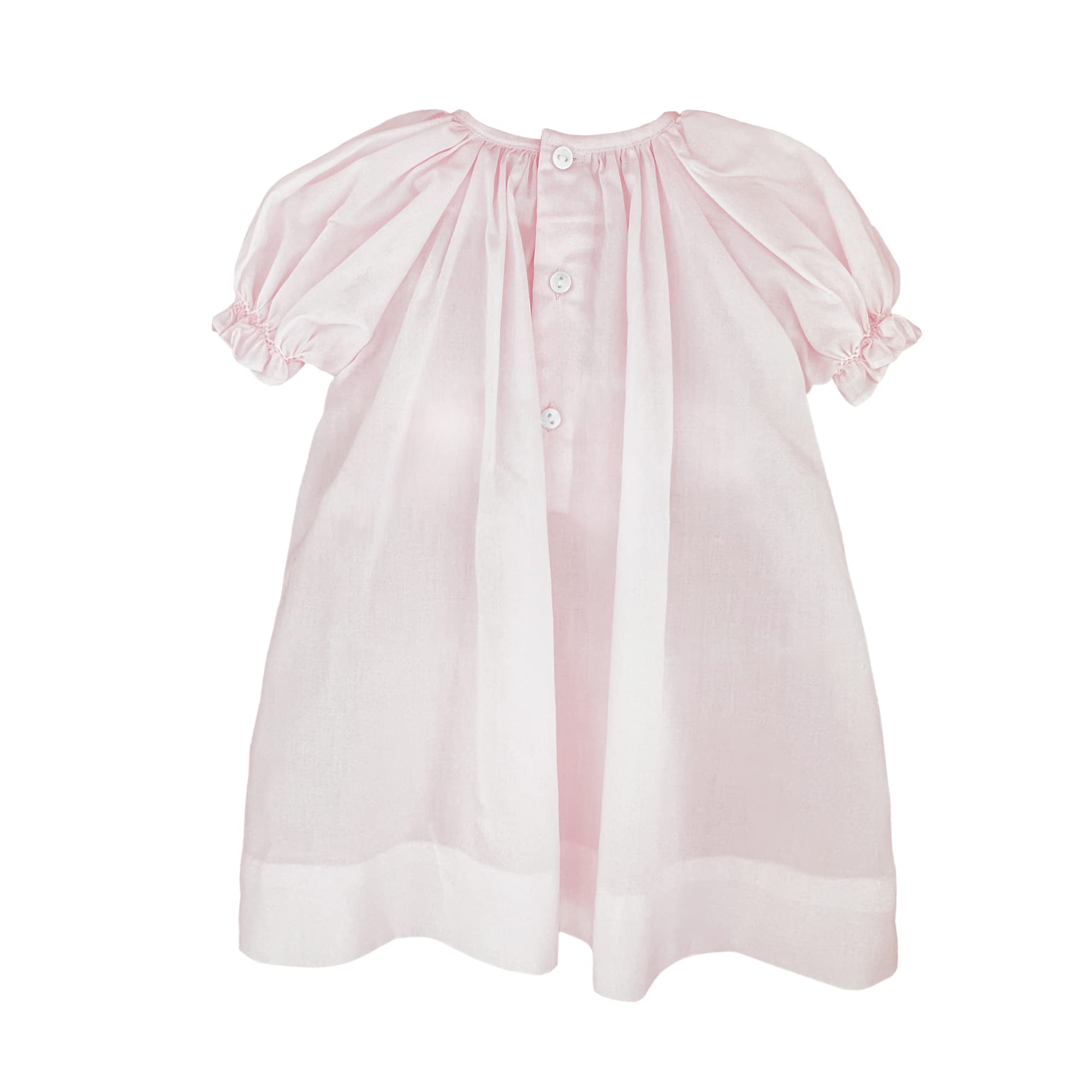 Petit Ami Baby Girls' Daydress with Embroidered Hem, 6 Months, Pink