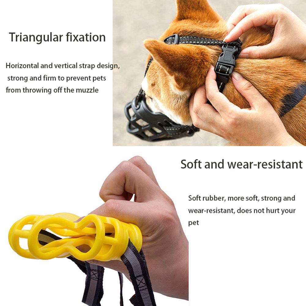 Bozal Transpirable y Ajustable for Perros for prevenir mordeduras Que coman Mal
