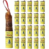 20 Pack Sticky Fly Strips Tape Ribbon, Fly Trap Catcher, Gnat Killer Indoors/Outdoors
