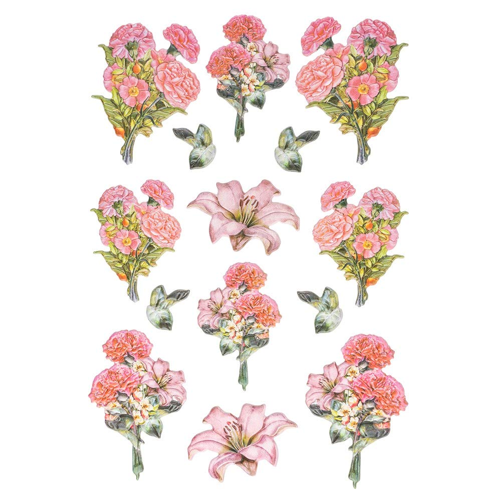 TIANYI-Ideen Mit Herz - Feuille D'autocollants - 3D - En Relief Gaufrage De Qualite Superieure Avec Effet 3d Feuille Din A4 Avec Differents Motifs Fleurs Bleues 03