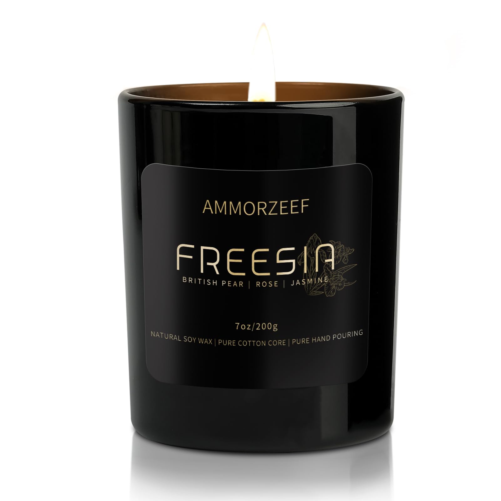 Sweet Freesia Scented Candle, 7oz,Long Lasting 50 Hours Burning,Bedroom |Living Room|Study|Bathroom Freesia Scented Candle