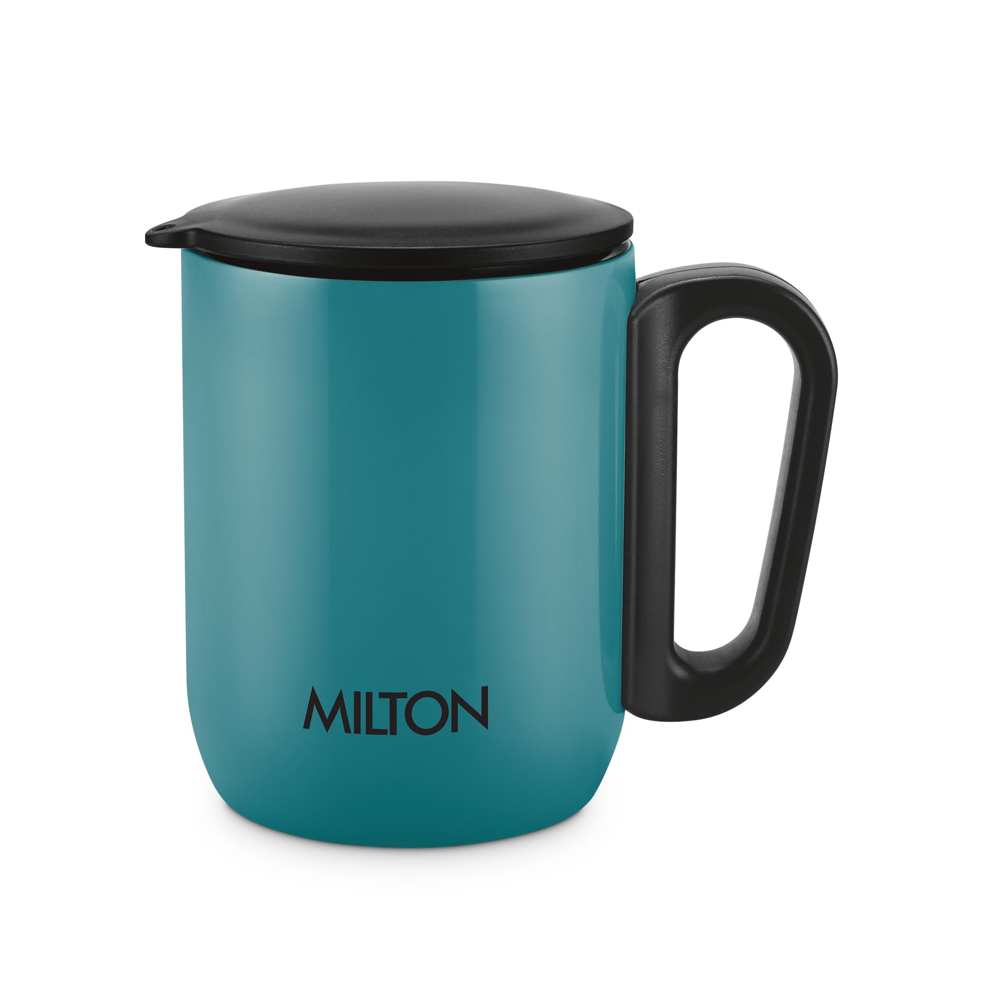 MILTON Gemini Coffee Mug 250 Double Walled Non - Insulated | 220 ml Inner Stainless Steel Tea Mug with Lid & Handle | Hot & Cold | Coffee Mug Travel Tea Cup | Black Coffee | Tea Cup Single | Teal Blue-image-49