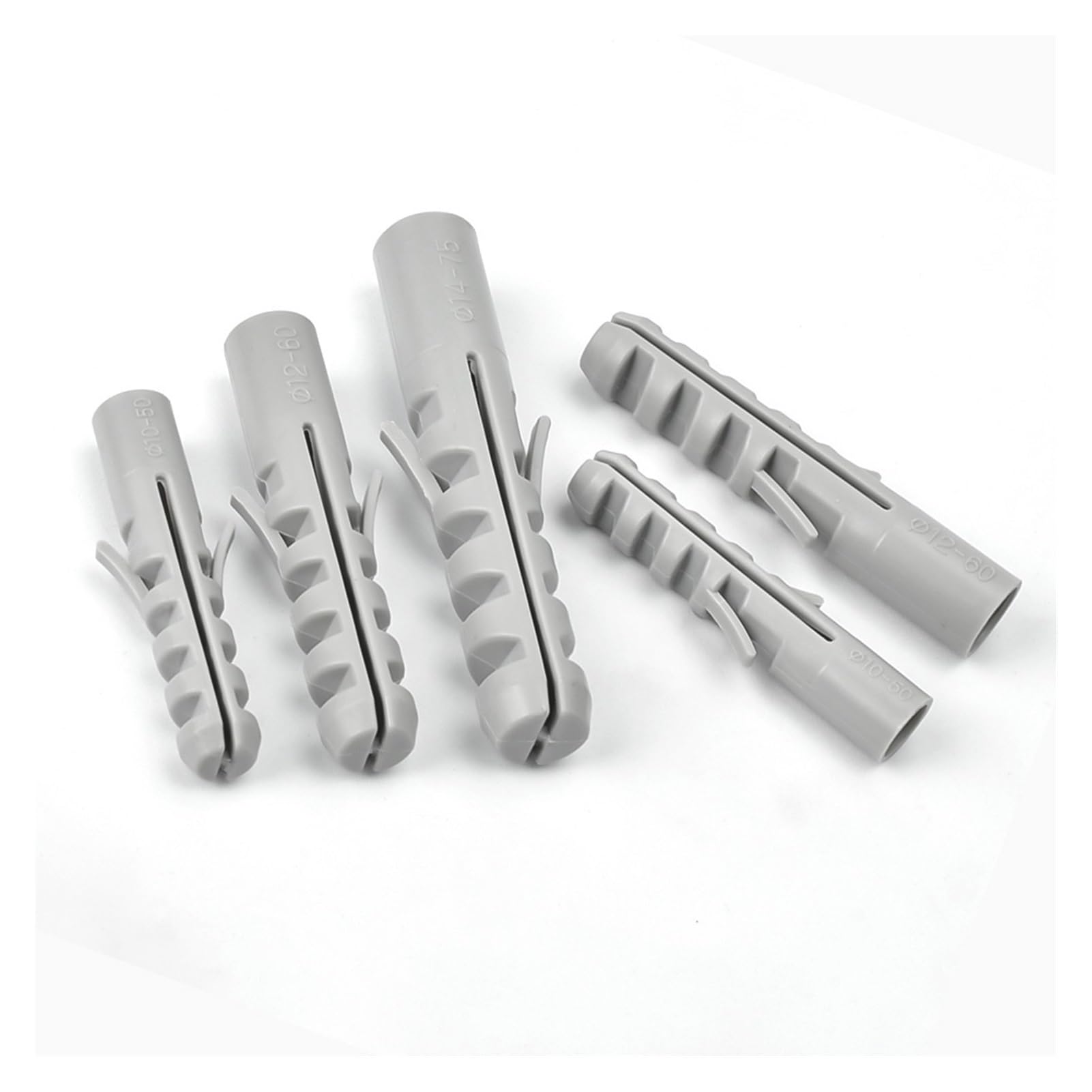 tubo de expansión de plástico, tacos de pared, Paquete surtido de anclajes pared tubo expansión plástico M5-M14(M5x25 (2000pcs))