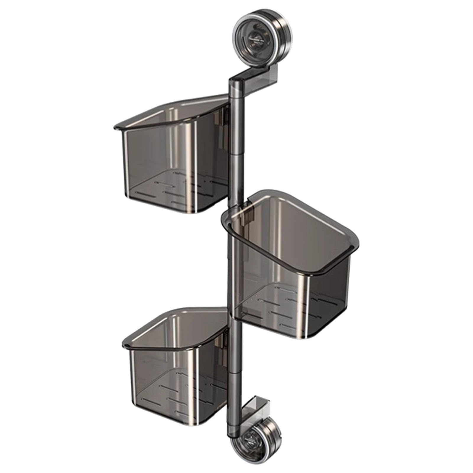 Contenedor adhesivo multiusos de plástico para montaje en pared, cesta de almacenamiento para cocina y baño, liberación de herramientas, instalación de liberación de daños, optimización de espacio en