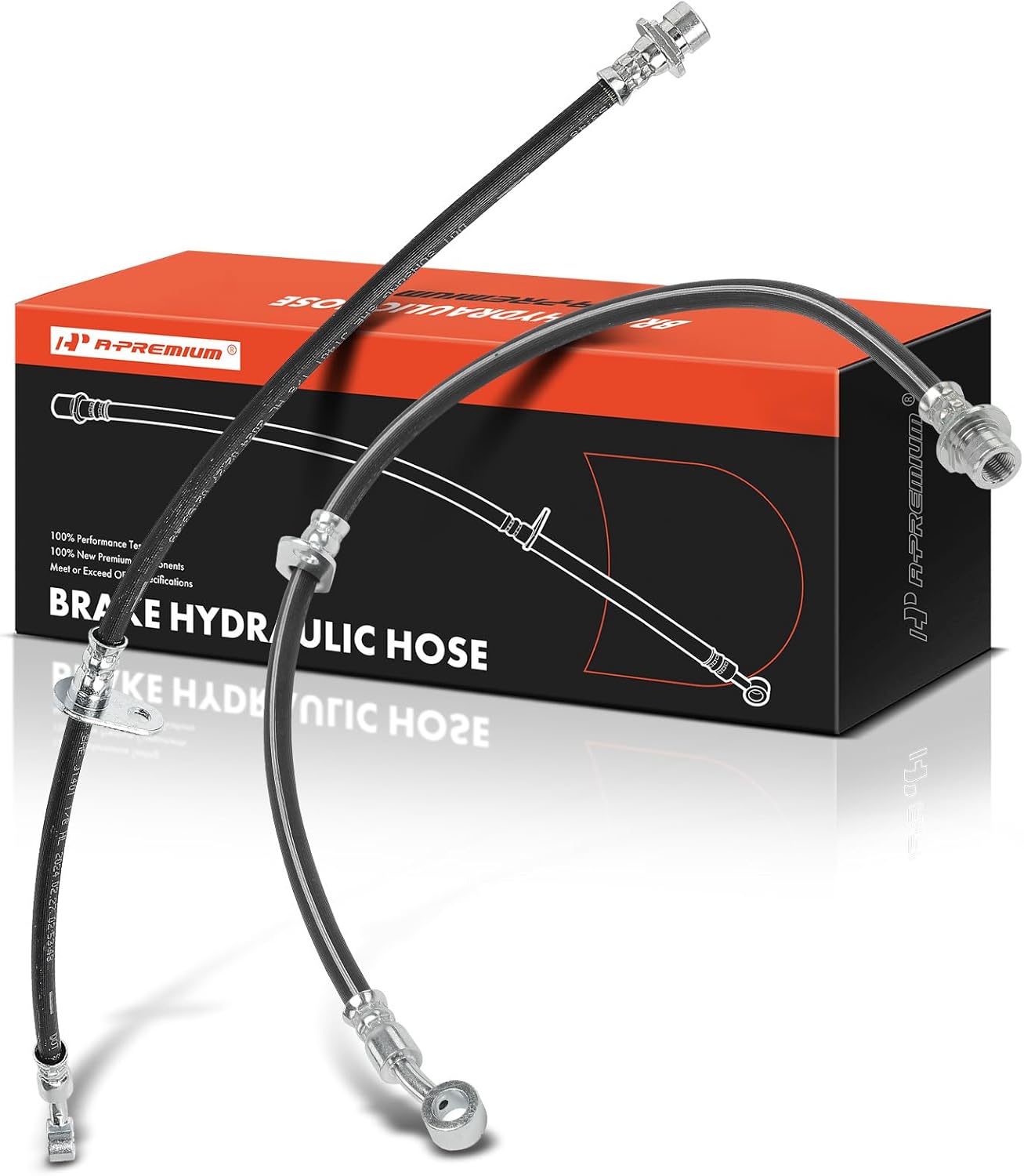 A-Premium Front Driver and Passenger Side Brake Hydraulic Hose Compatible with Select Honda Model - Odyssey 2018 2019 2020 2021 2022 - Replace# 01464THRA00 (Pack of 2)