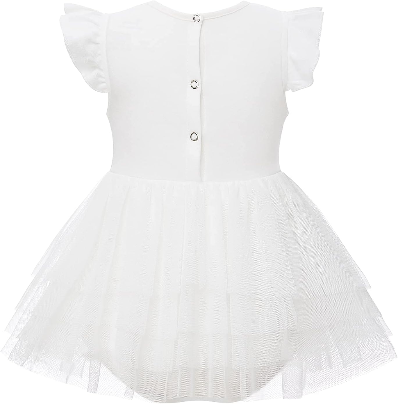 O2 BABY Organic Cotton Baby Girls Tutu Dress Baby's Tulle Dress with Headband Outfit Set 0-24Months - Image 3