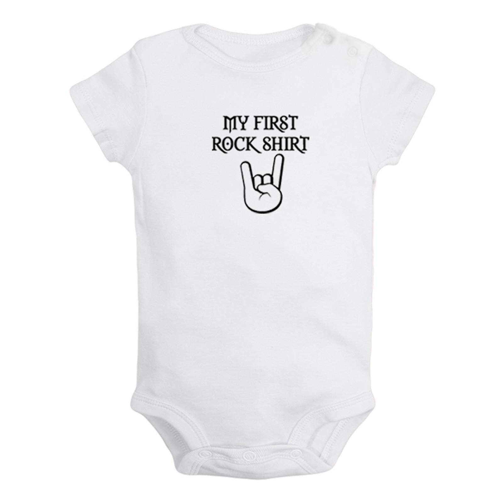 iDzn My First Rock Shirt Funny Rompers, Newborn Baby Bodysuits, Infant Jumpsuits, Baby Unisex Novelty Outfits