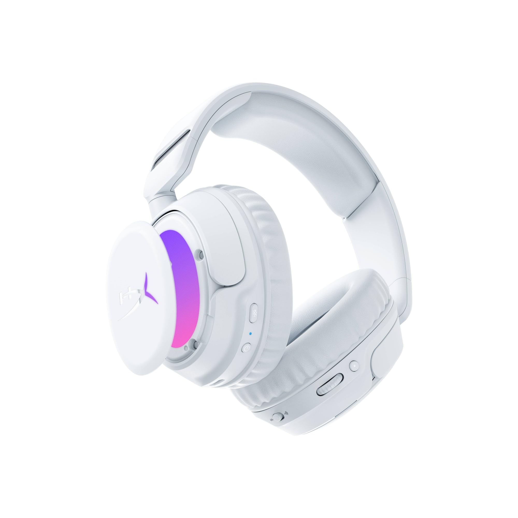 HyperX Cloud Flight 2, Cuffie Gaming Wireless, Luci RGB Personalizzabili | Batteria fino a 100 Ore, Wireless 2,4 GHz, Bluetooth, Instant Pair, PC/PS/Switch, Bianca