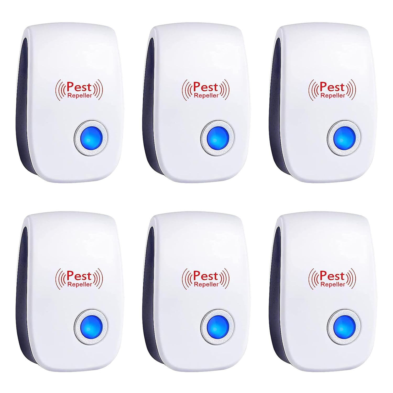 Ultrasonic Pest Repeller, 6 Pack Mosquito Repellent Plug In Mouse Repellent, Rat Repellent for Mouse, Rodent, Mosquitos, Fly, Spiders, Flea, Bugs, Cockroach, Ants etc