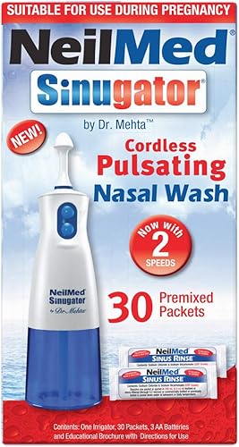 Miniatura 4 de Lavado nasal NeilMed Sinugator inalámbrico con pulsador con 30paquetes premezclados SG-ENU-INT 1 1