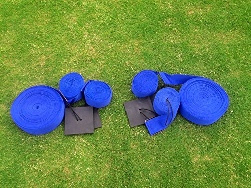 Kit de délimitation pour terrain de beach-soccer avec lignes bleues visibles pour sable
