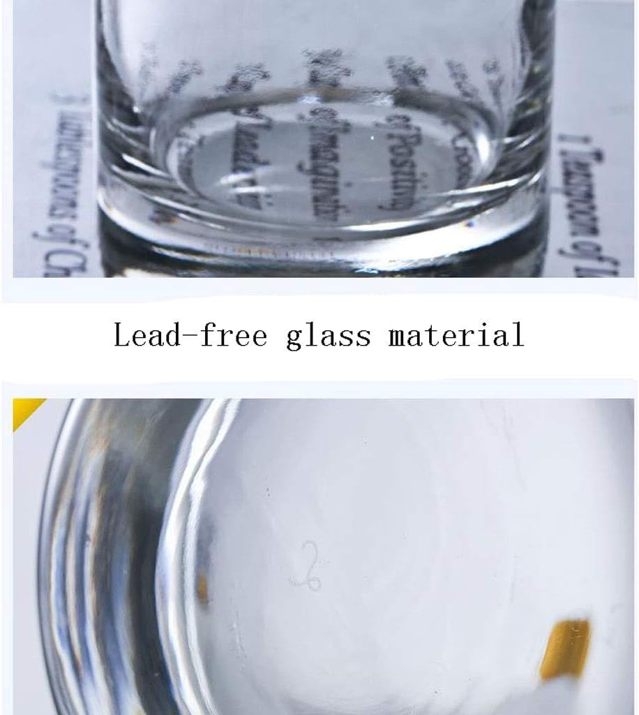 Glass Cups Elegant Drinking Glasses Glass Cups Lead-Free Clear Glassware for Juice Beverages Cocktail(2pcs) Drinking Glasses