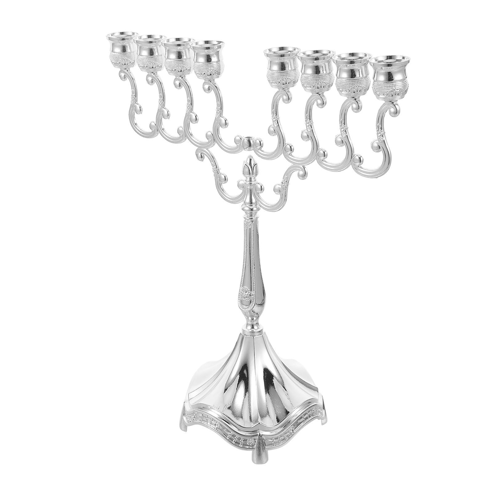 Candelabro Religioso de 9 Brazos en Aleación Color Plata