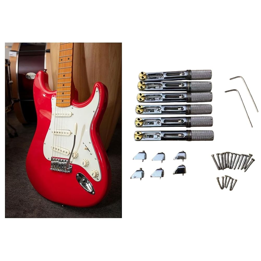 Kit di Ponte Testa A Ventola In Fisso per Chitarra Elettrica A 6 Corde