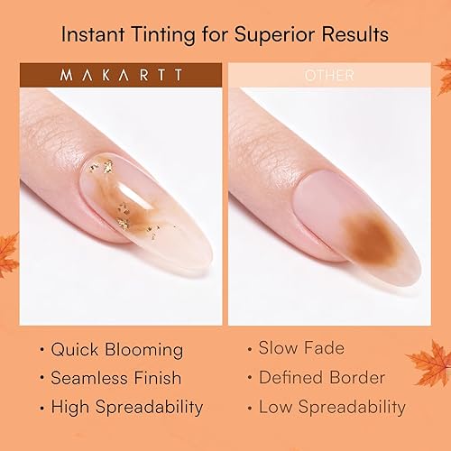 Miniatura 5 de Makartt Esmalte de uñas de gel transparente de 0.5 fl oz UV LED para efecto de propagación, esmalte de uñas de mármol, pintura en gel, diseños de
