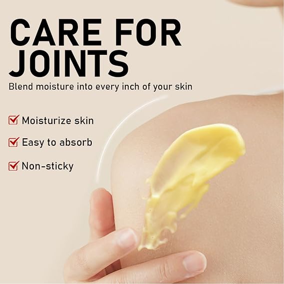 Natural Bee Venom Joint Cream for Knees, Elbows & Shoulders - Moisturizing Cream with Sunflower Oil, Chamomile & Aloe Vera - Fast Absorbing, Non-Greasy Formula for Skin & Joint Care (2.11FL0Z)