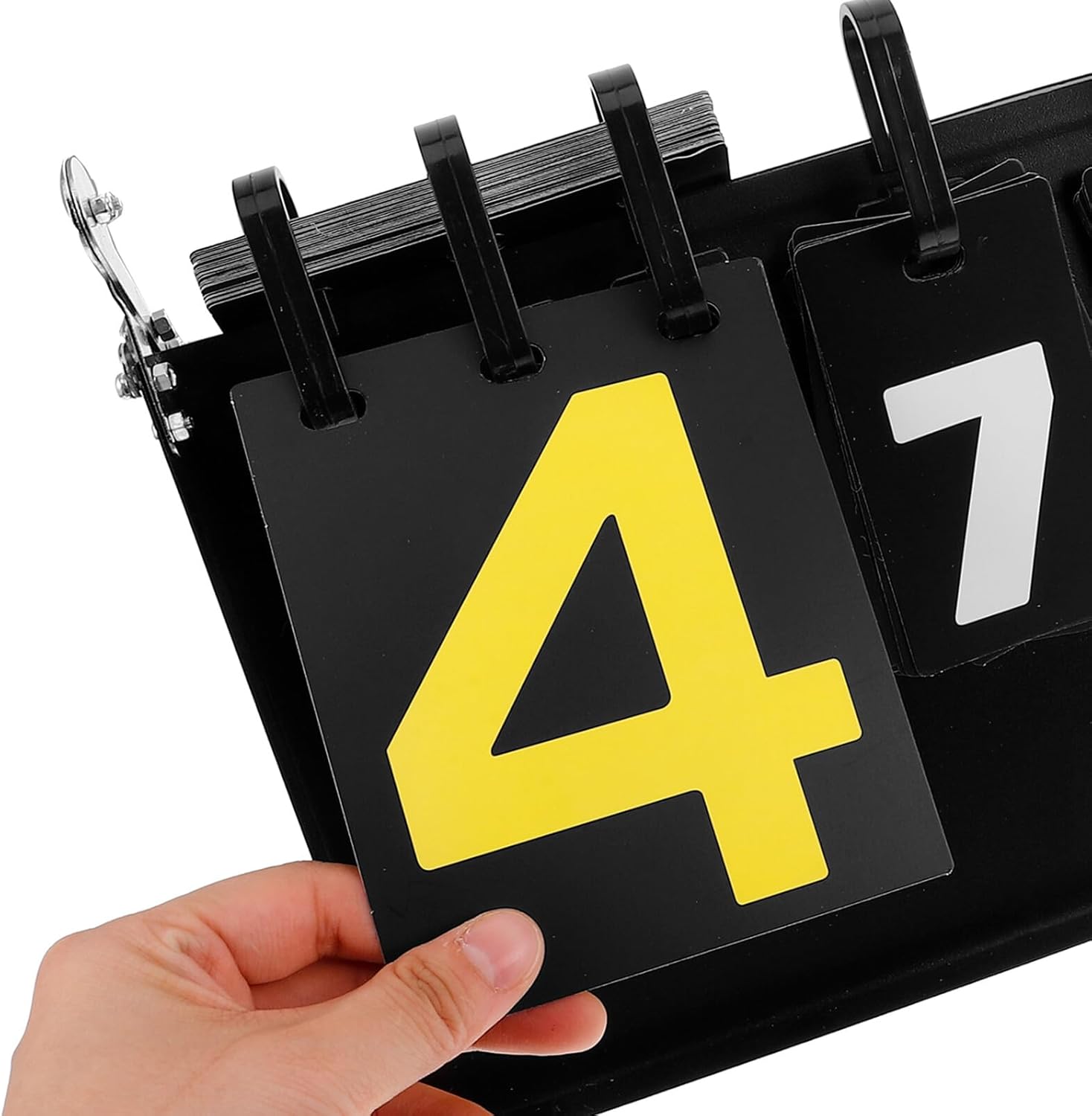 Portable Flip Scoreboard Basketball Tennis Tabletop Reusable Score Keeper for Indoor Outdoor Sports Coaching and Referee Use