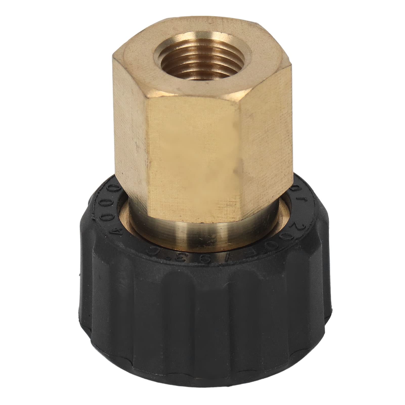 Pressure Washer Adapter Brass Rubber G1/4In to M22 X 1.5Mm Pressure Washer Hose Thread for Replacement Pressure Washer Hose Adapter (Female to Female 14mm OD)