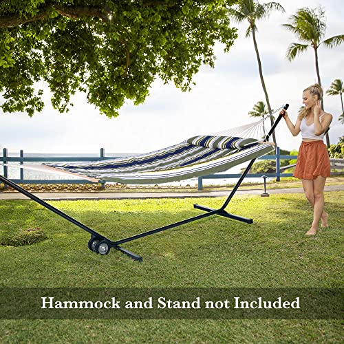 Suncreat Rope Hammock With Stand, Polyester Pad And Wheel Kit #TOP7